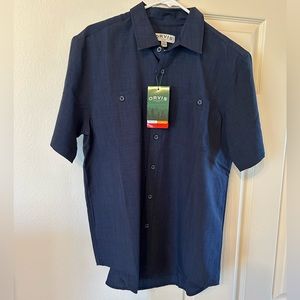 Orvis Medium Blue Button Up T-Shirt